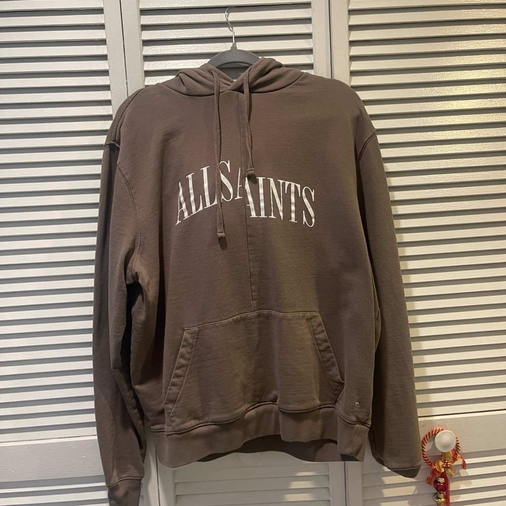 All Saints Chocolate Brown Hoodie